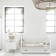 Babyzimmer taupe babydecke babybett