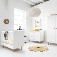 Kinderkleiderschrank aus Holz in Weiss von Petite Amélie