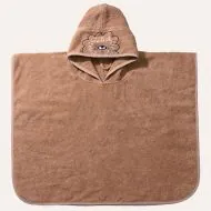 Badeponcho Löwe 52 x 63 cm in Karamell aus Bio-Baumwolle von Petite Amélie
