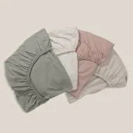 Baumwoll Spannbettlaken 90x200 cm in Beige von Petite Amélie
