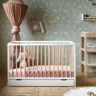Schubladen Bett 60x120 cm aus Holz in Weiss von Petite Amélie