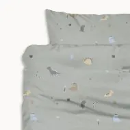 bettwasche grun 140x200 mit dinos set fur kinder Petite Amélie