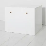 coffre jouet blanc bois brise