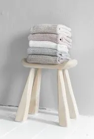 couverture bebe tricot coton gris beige rose Petite Amélie 2