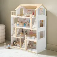 Großes Puppenhaus Holz Blanche 80 cm in Weiß von Petite Amélie