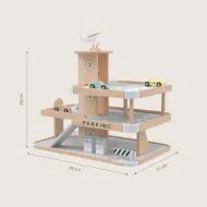 holz spielgarage mit mehreren etagen und 46 mal 31 mal 39 cm von petite amelie