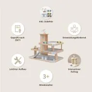 holz spielgarage mit mehreren etagen fuer rollenspiel und entwicklung von petite amelie