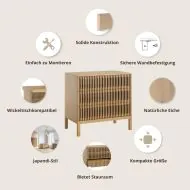 Kommode aus holz für babyzimmer in naturel japandi stil von Petite Amélie