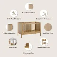 Mitwachsendes bett aus holz in naturel von Petite Amélie