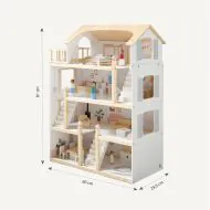 Puppenhaus mit Zubehör Blanche 80 cm in Weiß von Petite Amélie
