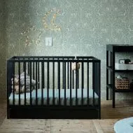 Schubladen Bett 60x120 cm aus Holz in Schwarz von Petite Amélie