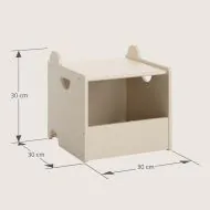 Spielzeugkiste Holz in Beige und Grün als Set von Petite Amélie
