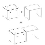 Erweitern Sie die Spielzeugkiste zu einem kompletten Kinderschreibtisch!