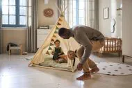 Tipi zelt in Beige 158 cm hoch aus Baumwolle und Kiefernholz von Petite Amélie