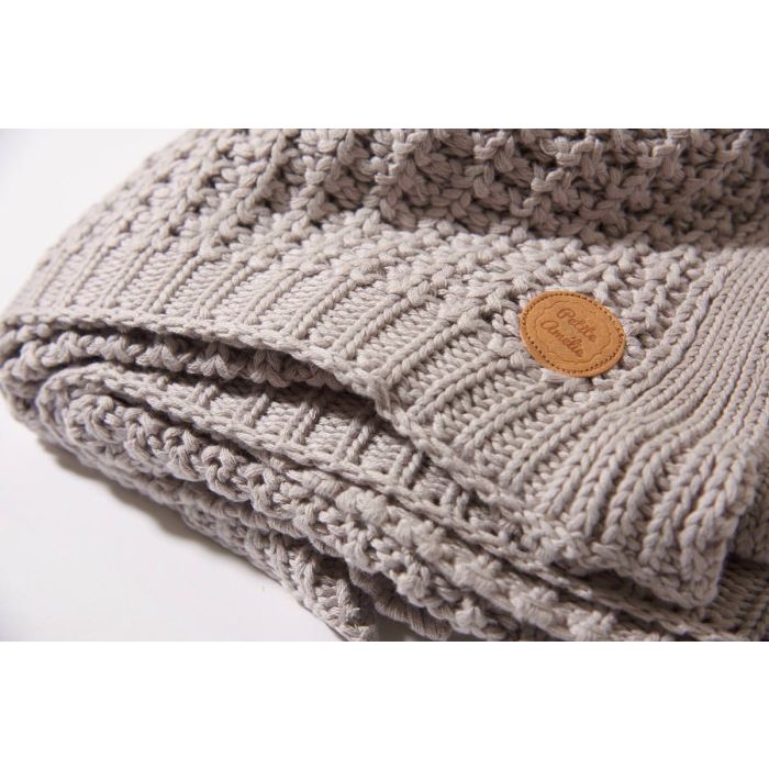 Babydecke aus Bio-Baumwolle | 80 x 100 cm | Taupe main product photo