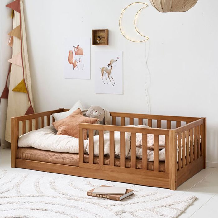 MONTESSORI-BODENBETT «NID» | 70 X 140 CM | WALNUSS main product photo