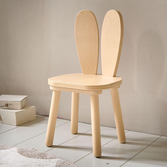 KINDERSTUHL MIT HASENOHREN | NATUR main product photo