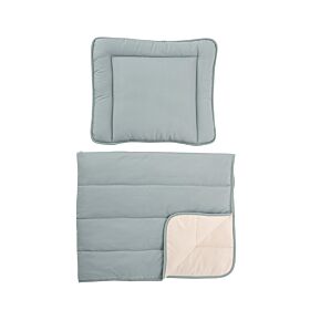 Bettdecke ohne Bezug 120 x 150 cm inkl. Kissen 50 x 60 cm | Grün