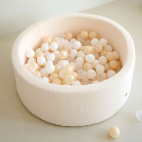 Bällebad rund 90x30 inkl. 200 Bälle | Off-White Teddy