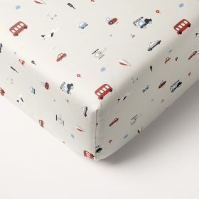 SPANNBETTLAKEN «VEHICLES» | 70 X 140 CM | BEIGE