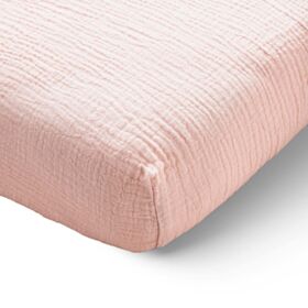 SPANNBETTLAKEN 60 X 120 CM | MUSSELIN BAUMWOLLE | ROSA