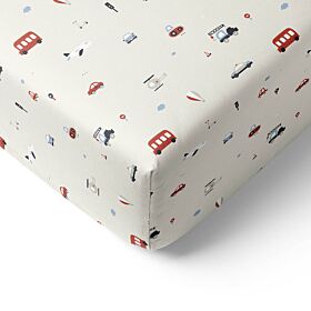 SPANNBETTLAKEN «VEHICLES» | 70 X 140 CM | BEIGE