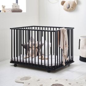 Laufstall «Panthere» | zusammenklappbar | 75x100 cm | schwarz