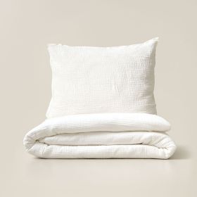 MUSSELIN BETTWÄSCHE SET INKL. KISSENBEZUG | 120 X 150 CM | Weiß