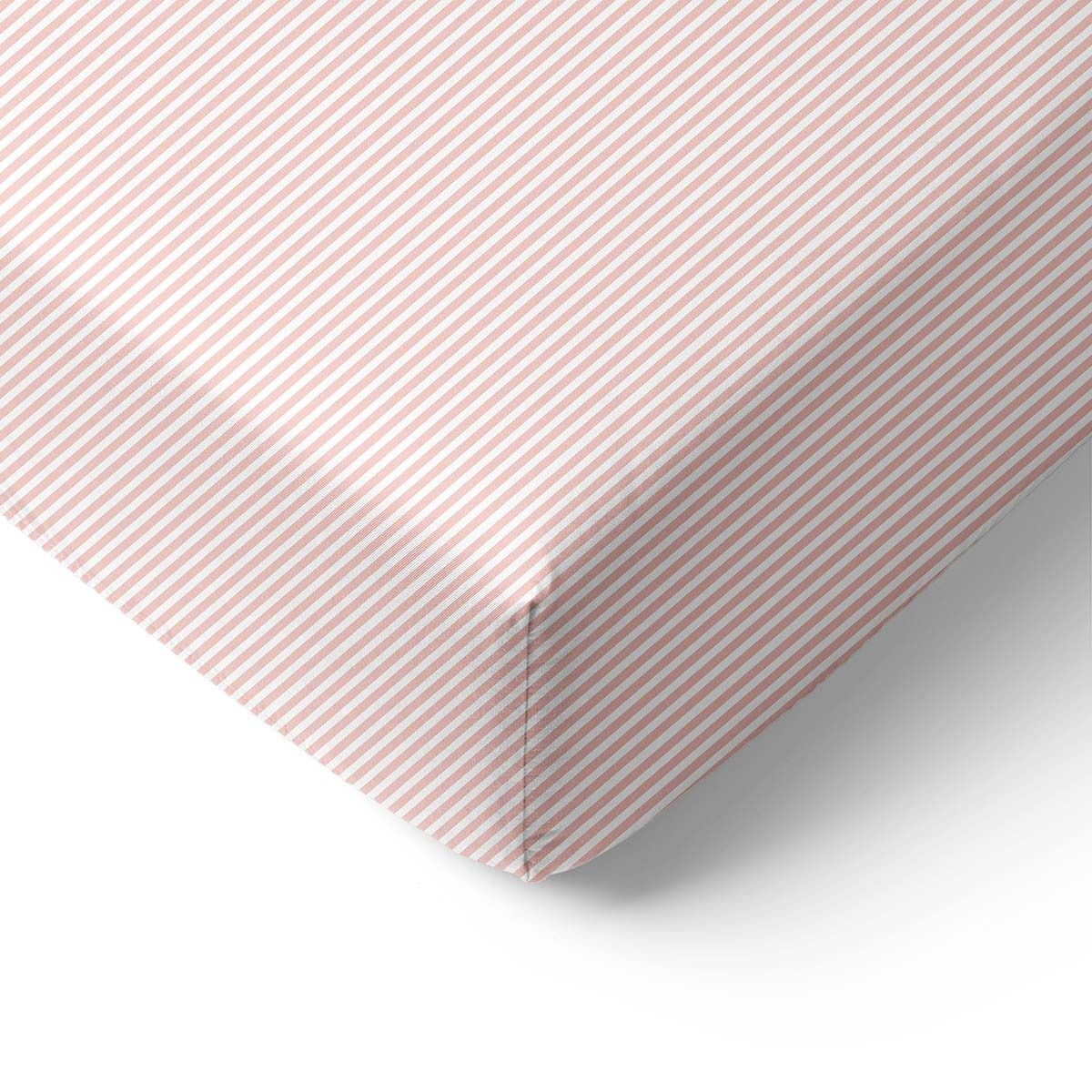 Gestreiftes Spannbettlaken 90x200 rosa ✔️ Petite Amélie