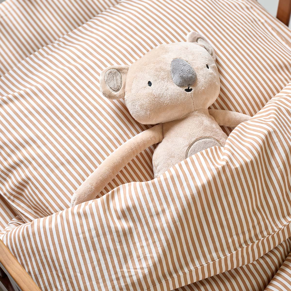 Gestreifte Bettwäsche 120x150 beige&karamell ✔️ Petite Amélie