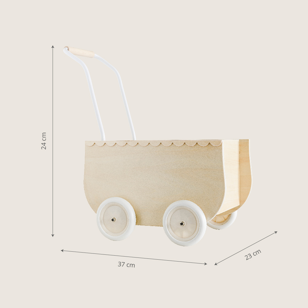 Puppenwagen Holz fr Kinder von Petite Amlie I Made by Mum