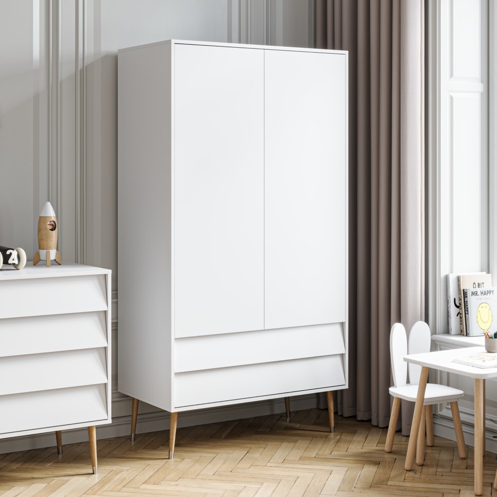 Kleiderschrank für Kinderzimmer «BOSQUE» | weiss