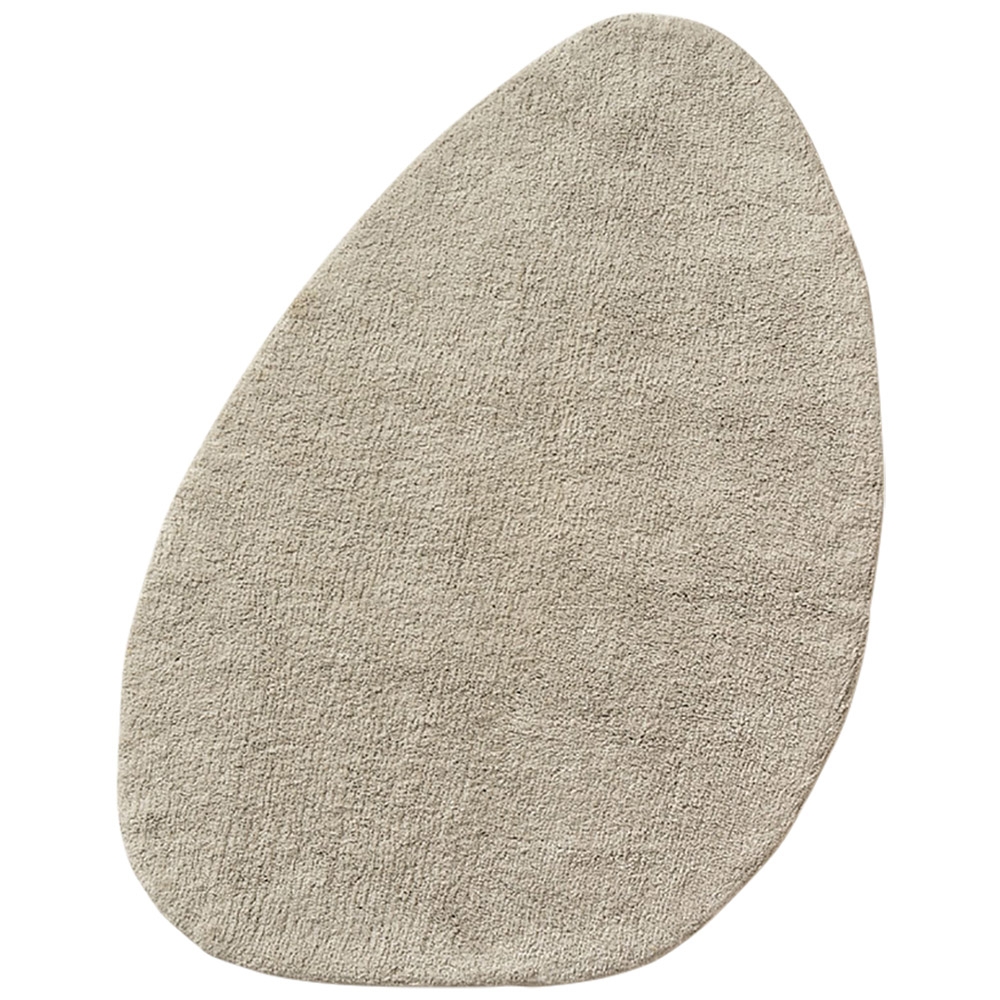 Waschbarer Kinderteppich in Steinform «GALET» | Baumwolle | Grau