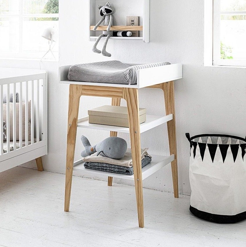 Praktischer Wickeltisch / Wickelregal «Brise / Cerise» für Babyzimmer I Weiß