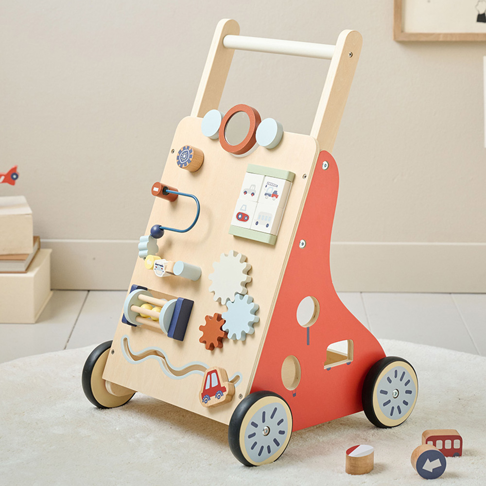 LAUFWAGEN MIT ACTIVITY-BOARD «VROUM» | ROT