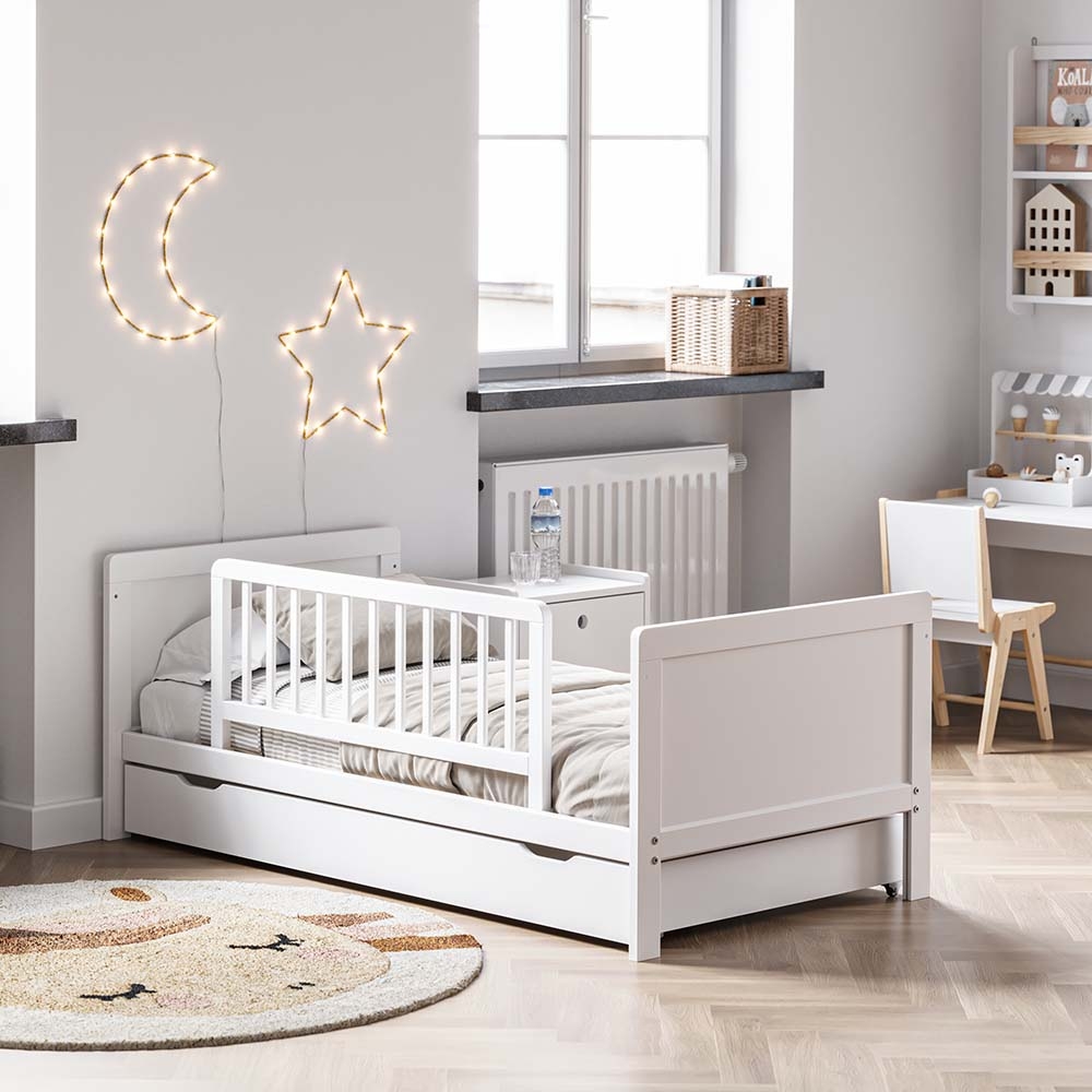 RAUSFALLSCHUTZ FÜR KINDERBETT | 90X38 CM | WEISS