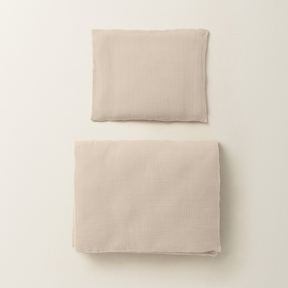 Musselin Bettwäsche Set | Rosa | 120 x 150 cm