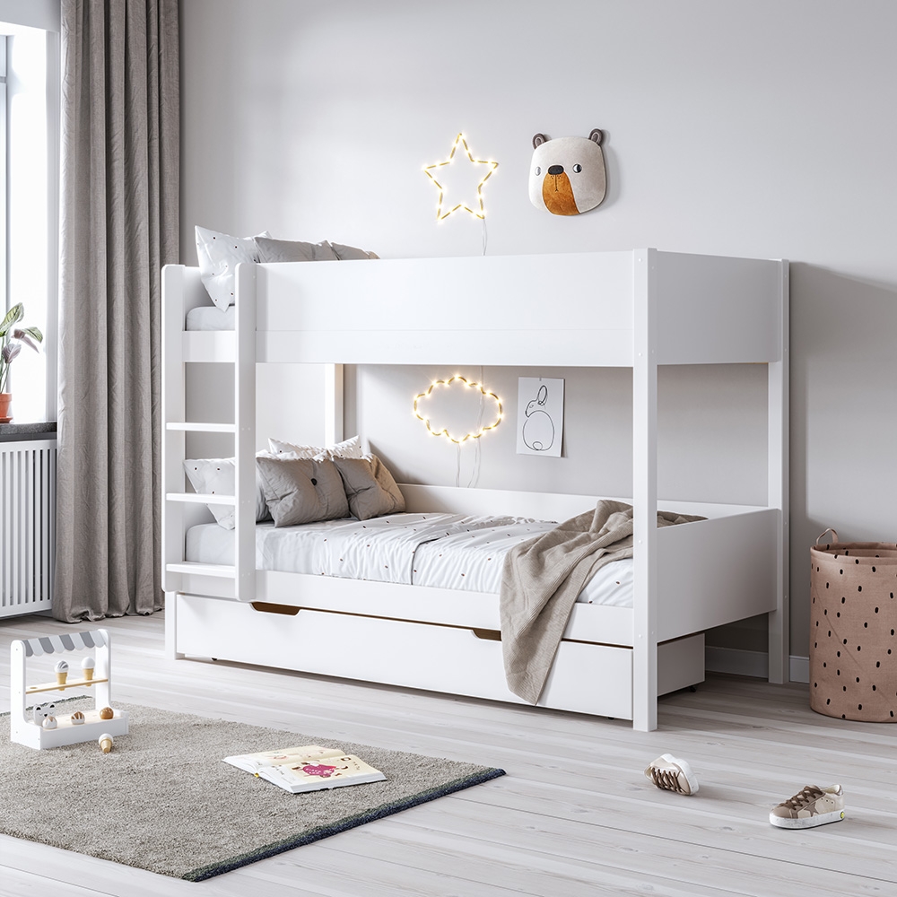 Kinder-Etagenbett 90 x 200 «Nuage» | Weiß