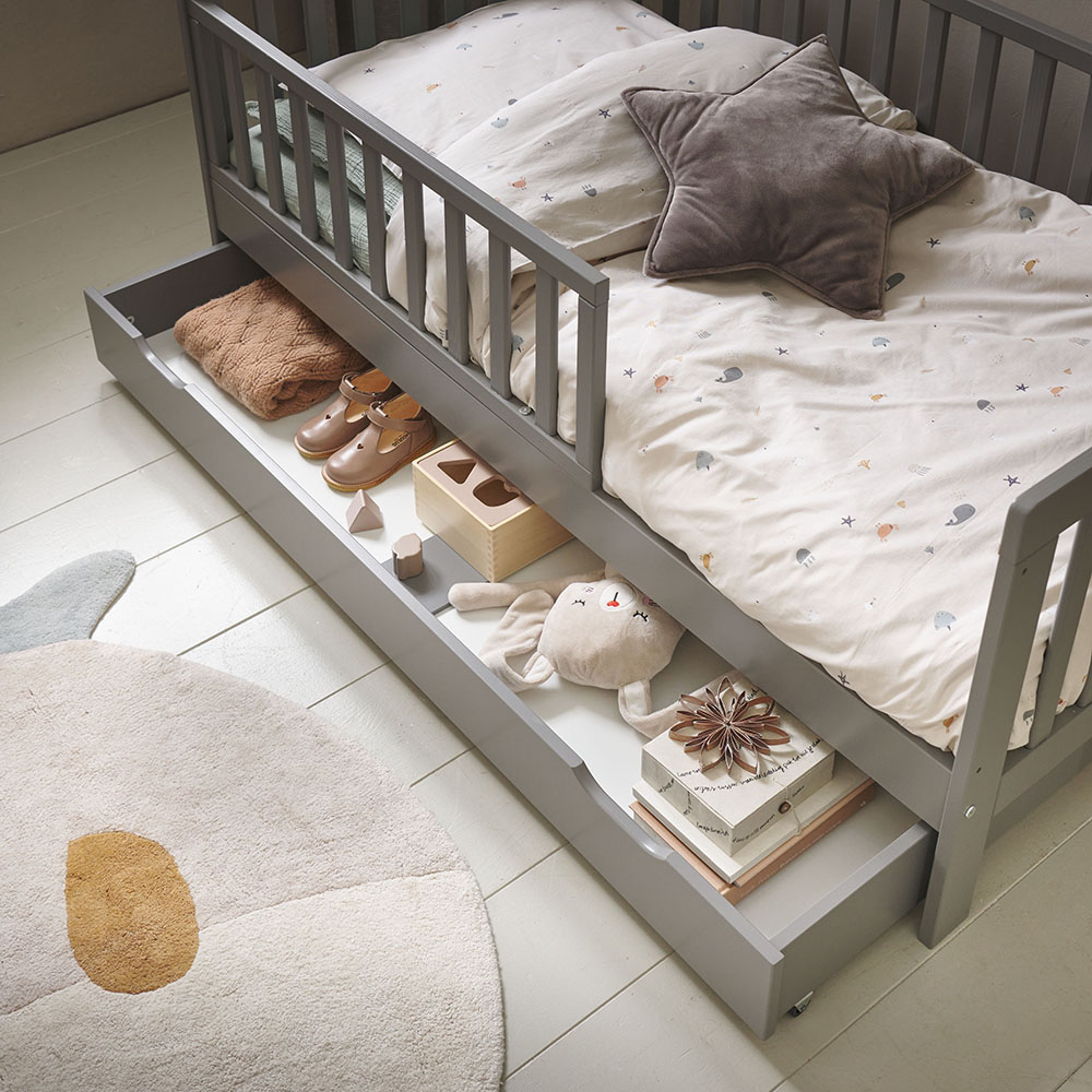Schublade für Kleinkindbett | 70x140 cm | Grau