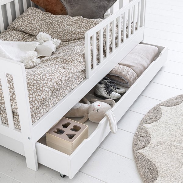Schublade für Kleinkindbett | Weiß | 140 x 70 cm