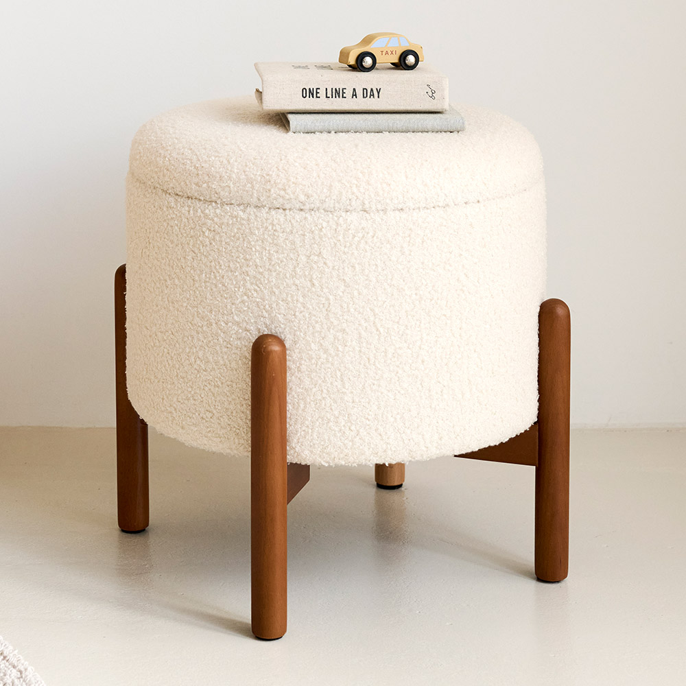 Sitzhocker mit Stauraum «Cerise» | Beige