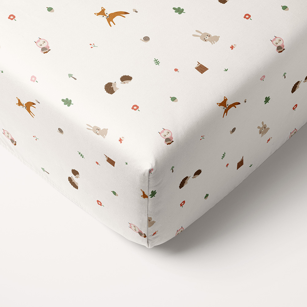 SPANNBETTLAKEN «WOODLAND» | 60 X 120 CM | OFF-WHITE