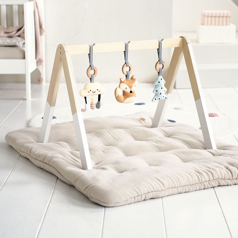 SPIELTRAPEZ FÜR BABYS «RENARD» | INKL. ACCESSOIRES | WEISS & NATUR
