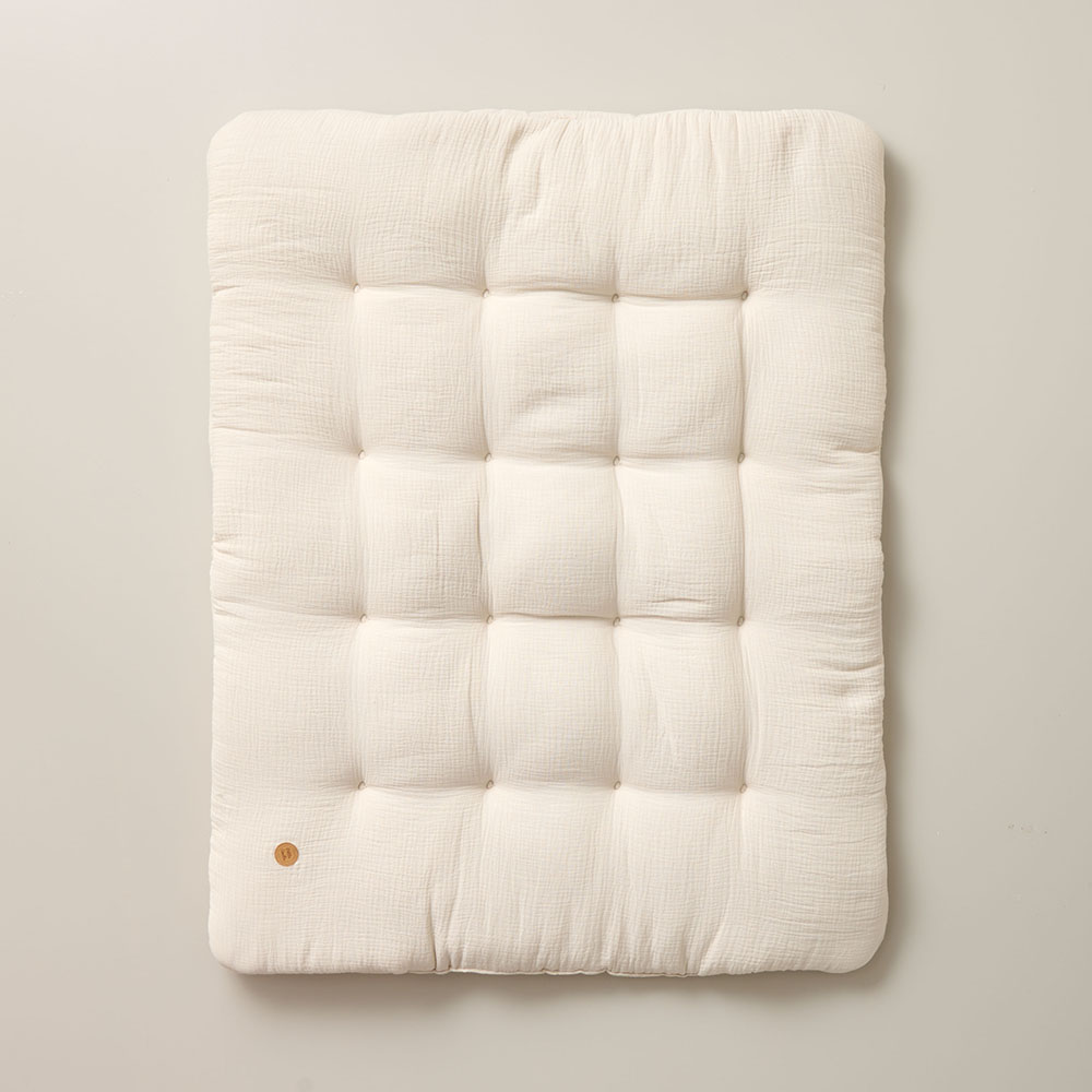 Spielmatte «BISCUIT» aus Musselinstoff | Beige | 110 x 85 cm