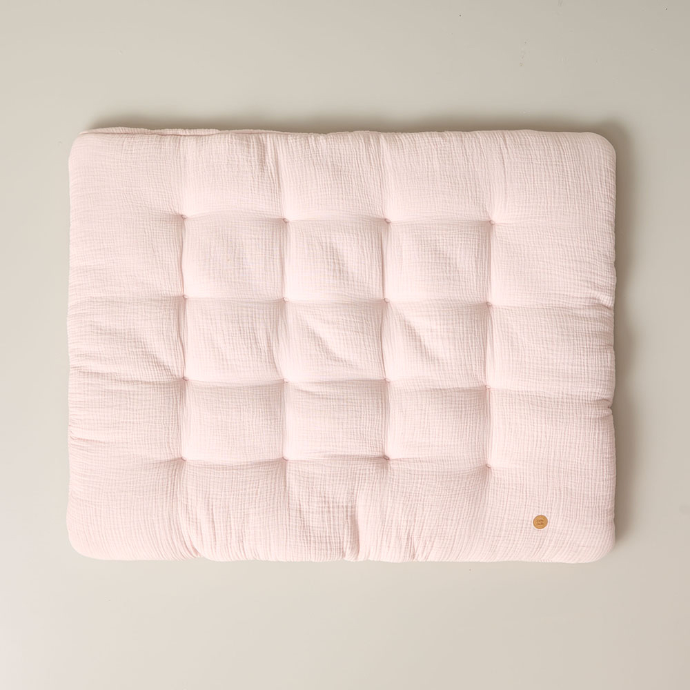 Spielmatte «BISCUIT» aus Musselinstoff | 110 x 85 cm | Rosa