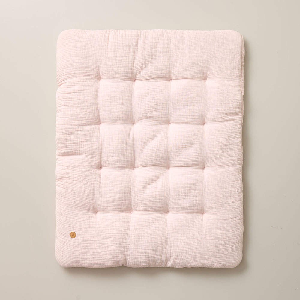 Spielmatte «BISCUIT» aus Musselinstoff | 110 x 85 cm | Rosa