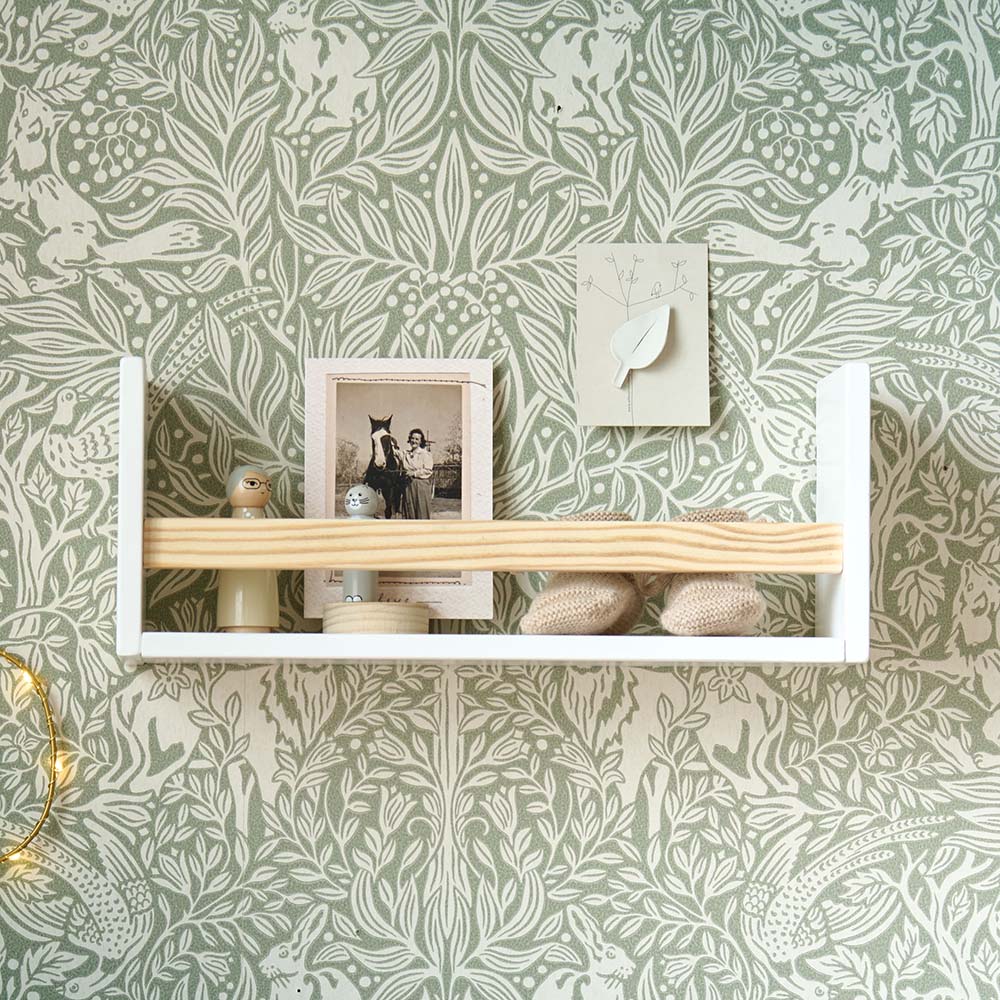 WANDBOARD AUS HOLZ «HETRE» | WEISS UND NATUR