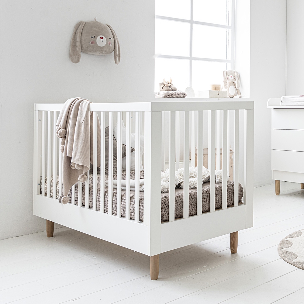 Mitwachsendes Babybett «Bocca» | 70x140 cm | weiss