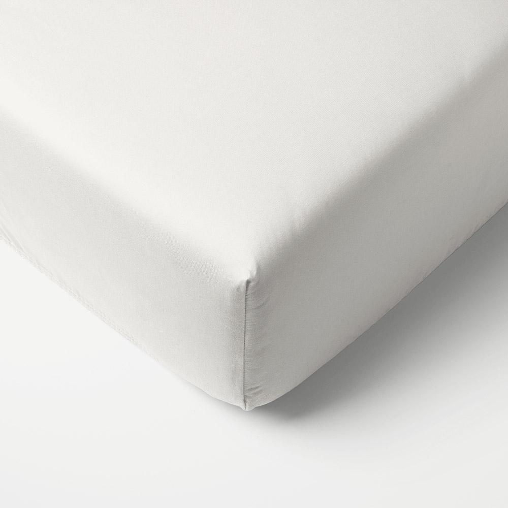 Organic Cotton Fitted Bed Sheet | 90 x 200 cm | White